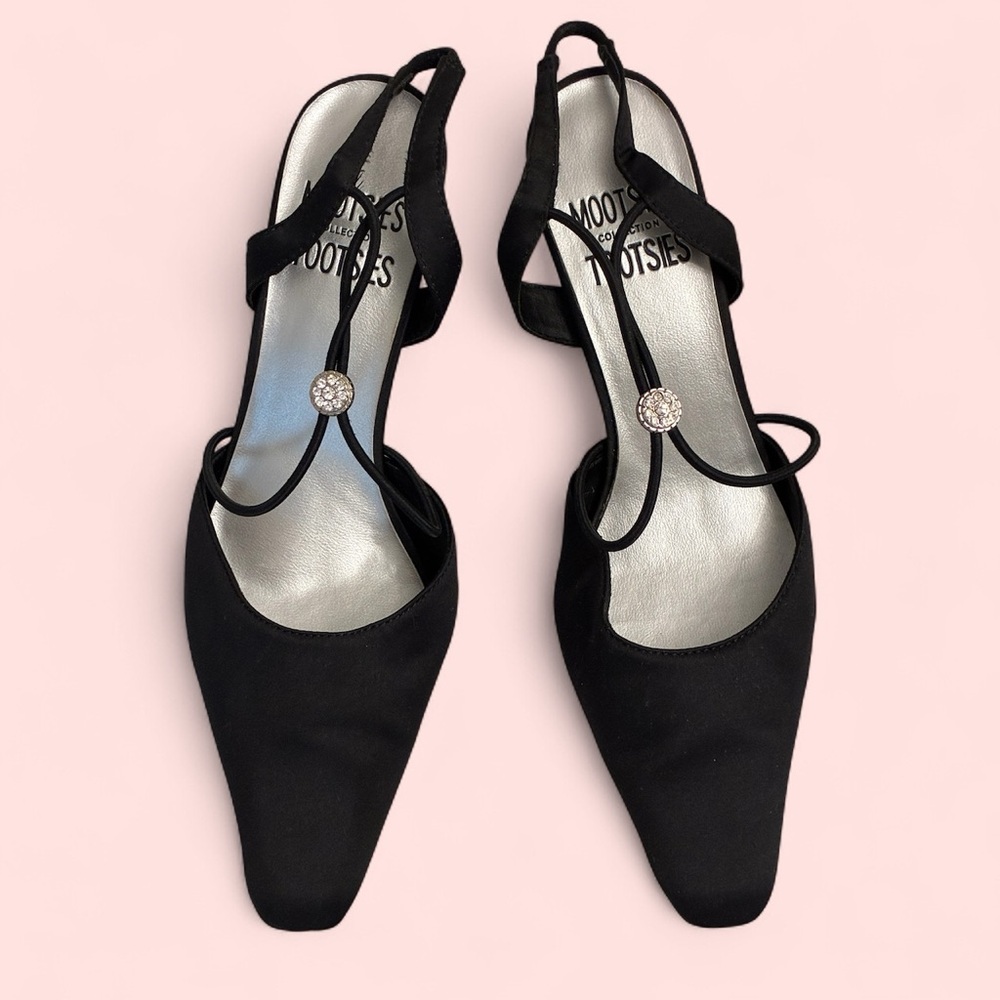 Mootsies Tootsies Black Heels with Silver Accents